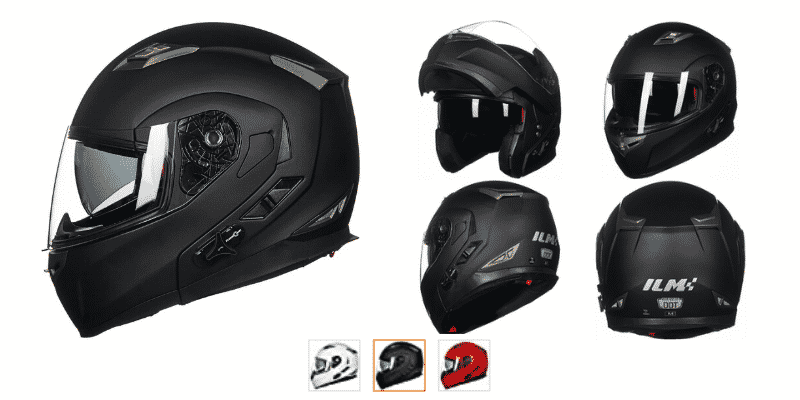 ILM Bluetooth Integrated Modular Flip up Full Face Motorcycle Helmet Sun Shield Mp3 Intercom