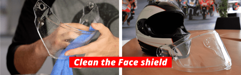 Clean the Face shield
