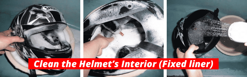 Clean motorcycle helmets interior (Fixed Liner)