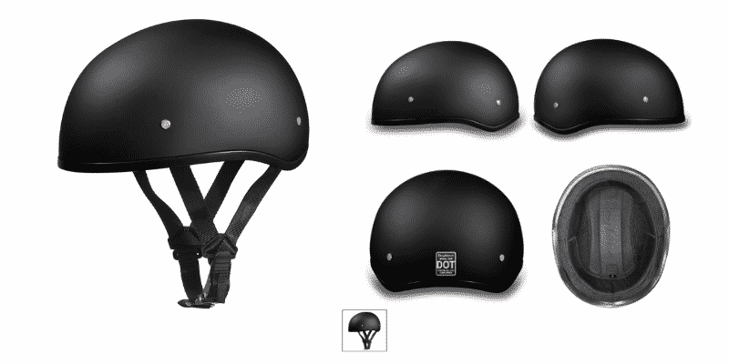 Daytona Helmets Motorcycle Half Helmet Skull Cap