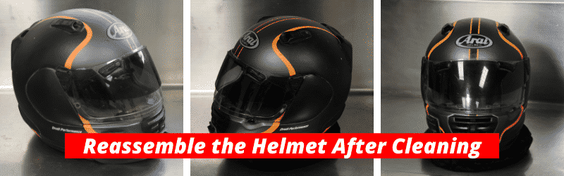 Reassemble the helmet After Cleaning