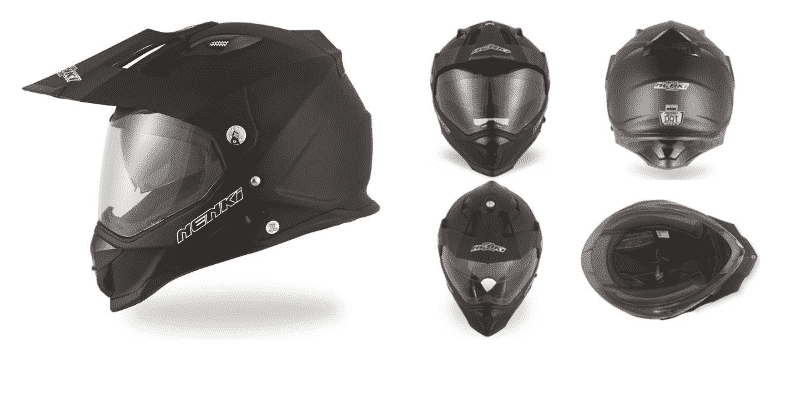 Dual Sport Helmet by NENKI NK-313 Full Face Motocross & Motorcycle Helmets Dot Approved With Dual Visors