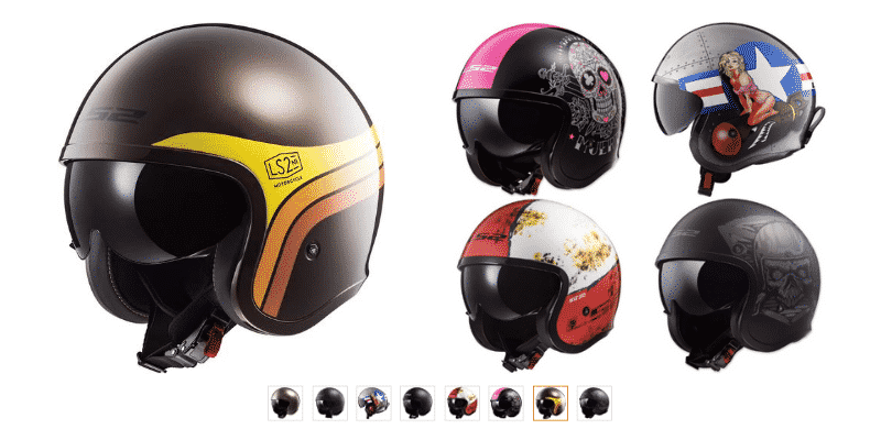 LS2 Helmets Open Face Spitfire Motorcycle Helmet