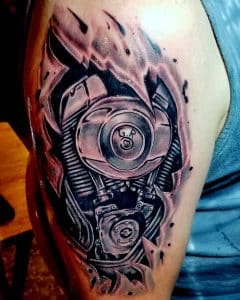 motorcycle engine tattoos